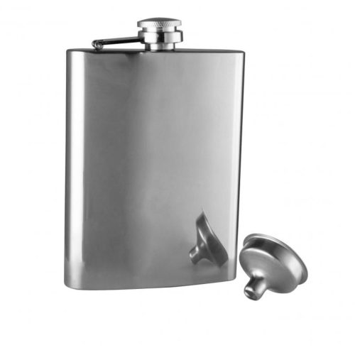 Hip Flask With Funnel - Polished