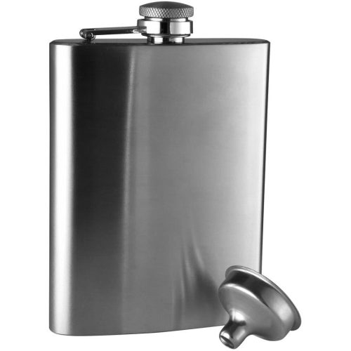 Classic Hip Flask With Funnel - Satin