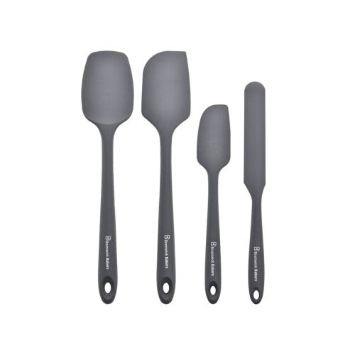 Professional Heat-Resistant Silicone Spatulas Set of 4 - Grey