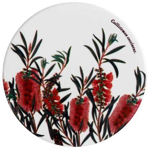 Royal Botanic Gardens Australian Botanics Ceramic Round Coaster 9.5cm Bottlebrush